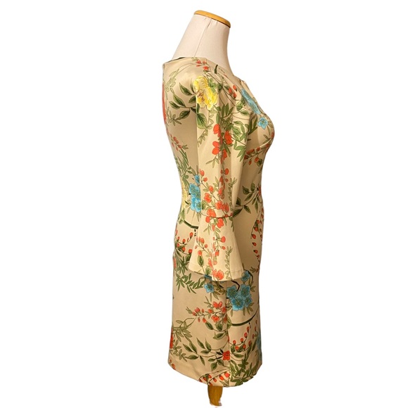 New York and Company Floral Dress with 3/4 Flutter Sleeve - Picture 6 of 8